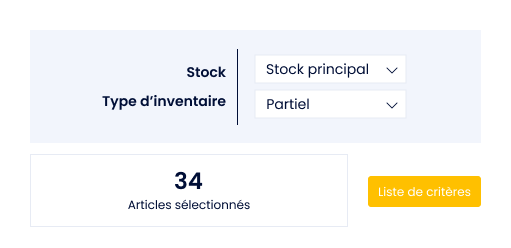 inventaire partiel
